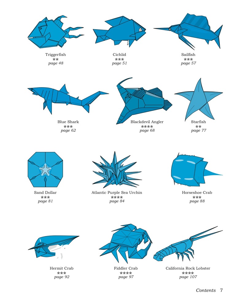 Origami Sea Creatures
 Sea Creatures in Origami John Montroll